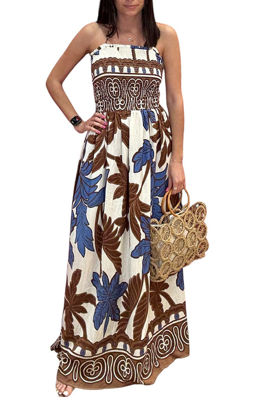 Tropical Floral Suspender Dress