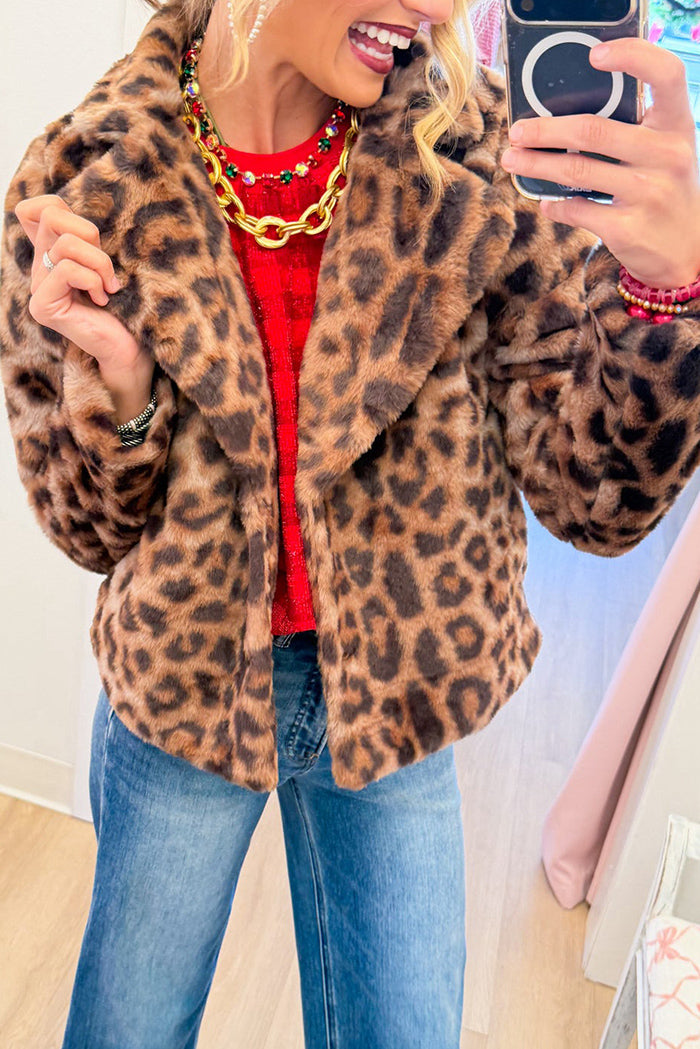 Leopard Faux Fur Jacket