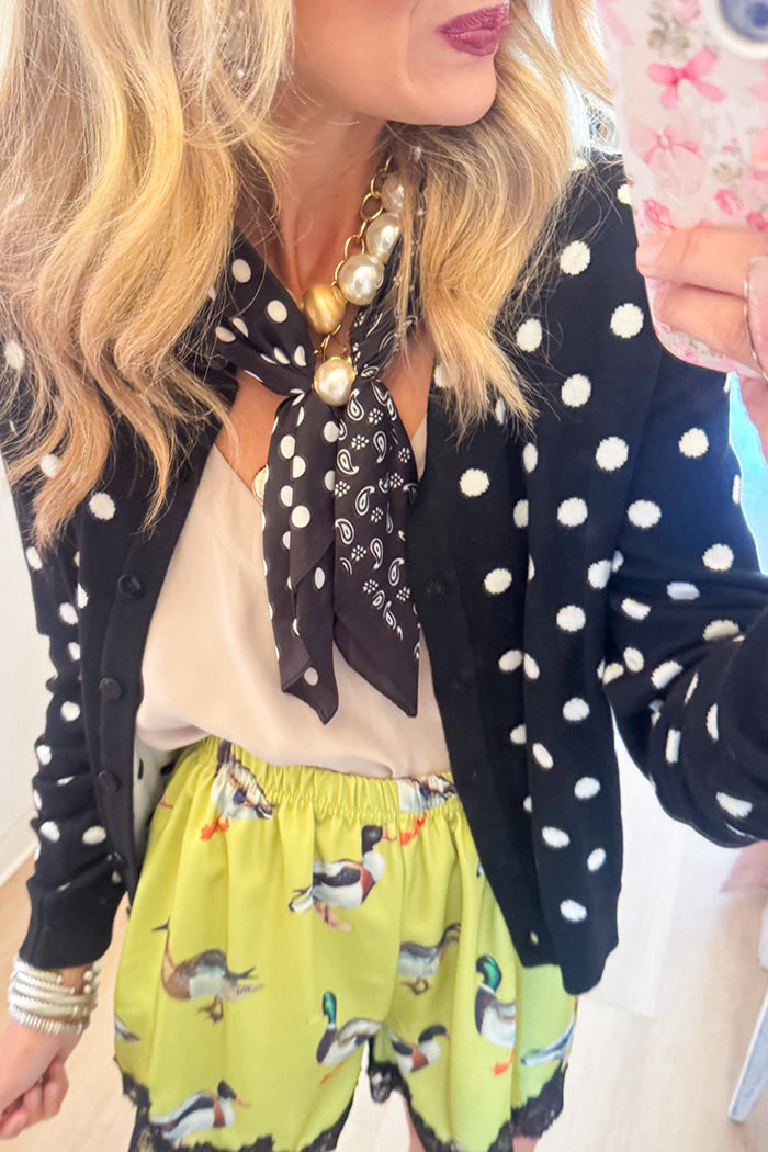 Polka Dot Long Sleeves Cardigan