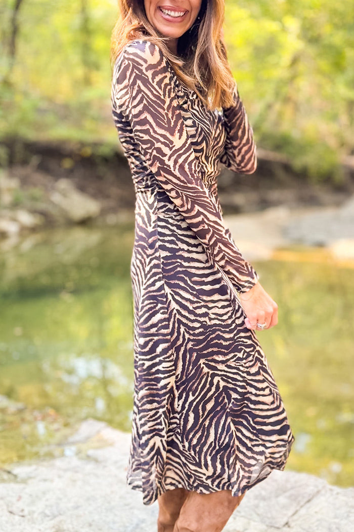 Casual Animal Stripes Dress