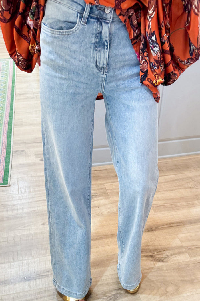 Light Wash Wide Leg Jeans