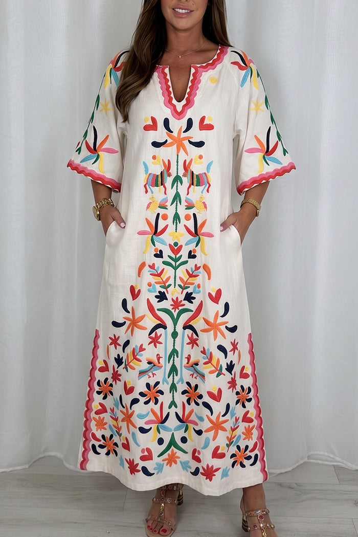Pocketed Floral Maxi Dress
