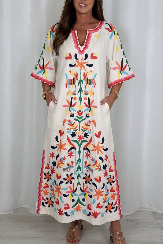 Pocketed Floral Maxi Dress