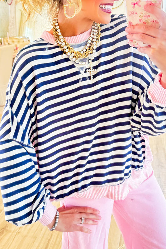 Striped Oversized Knit Top