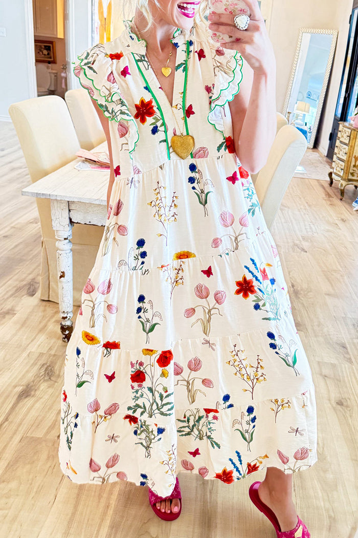 Floral Ruffle Tiered Maxi Dress