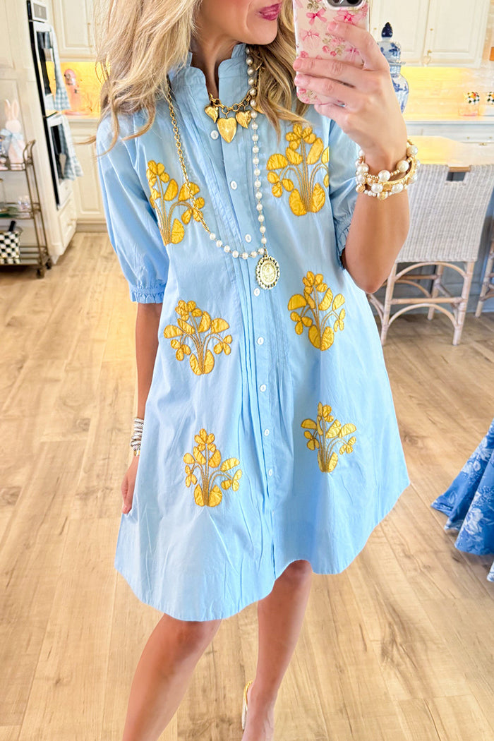 Button Front Pocket Shirt Dress
