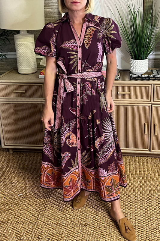 Flora Print Buttoned Dress