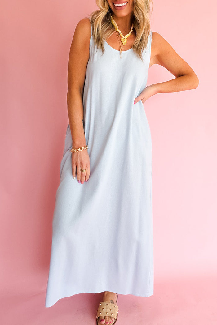 Casual Sleeveless Straight Maxi Dress