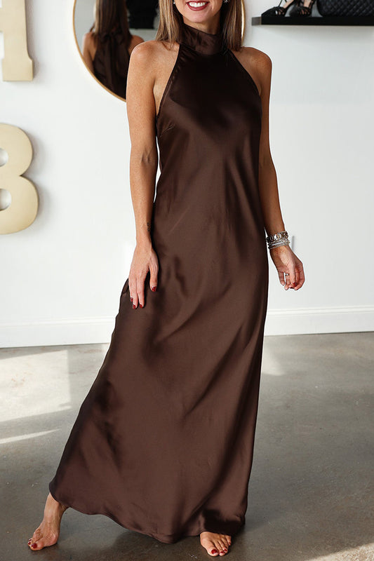 Sleeveless Tie Back Maxi Dress