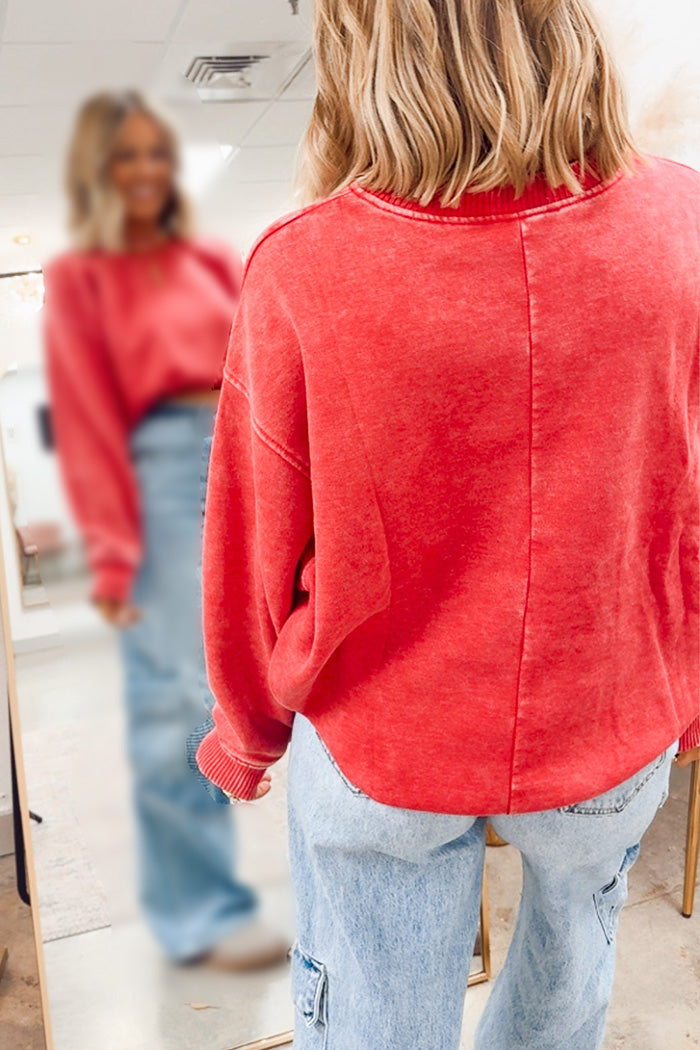 Oversized Balloon Sleeve Sweatshirt