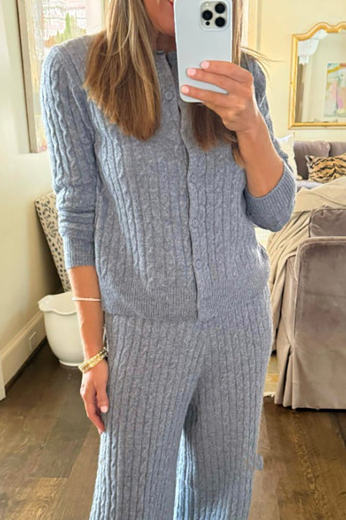Cozy Cable-Knit Two-Piece Set