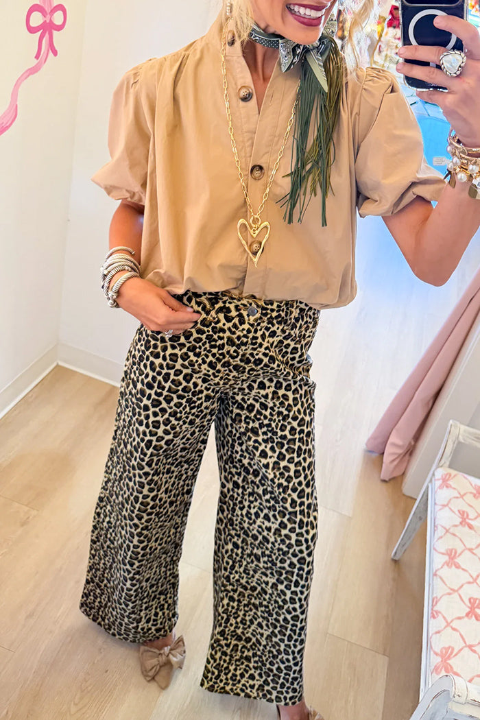 Puff Sleeve Bubble Hem Top