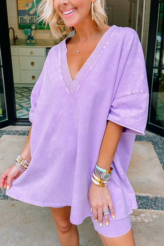 Casual Solid Color Wash Set
