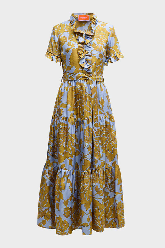 Floral Print Frilly Dress