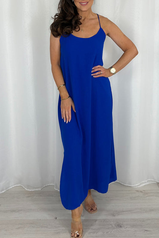 Casual Spaghetti Strap Maxi Dress