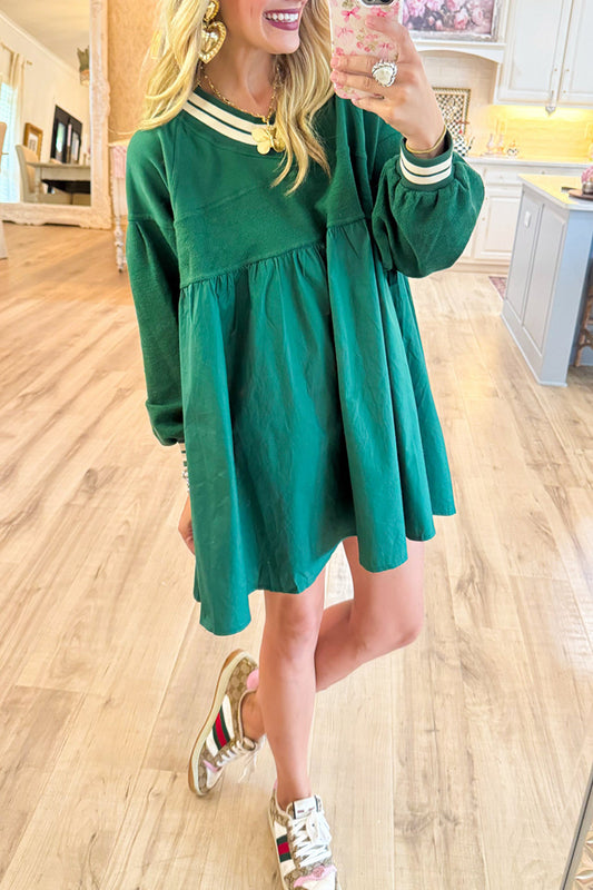 Long Sleeves Flare Babydoll Dress