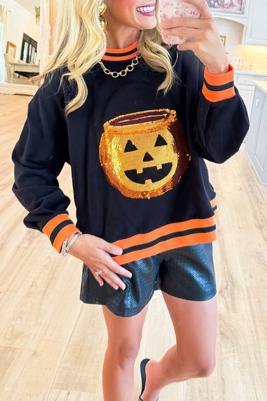 Queen of Sparkle Sequin Pumpkin Top