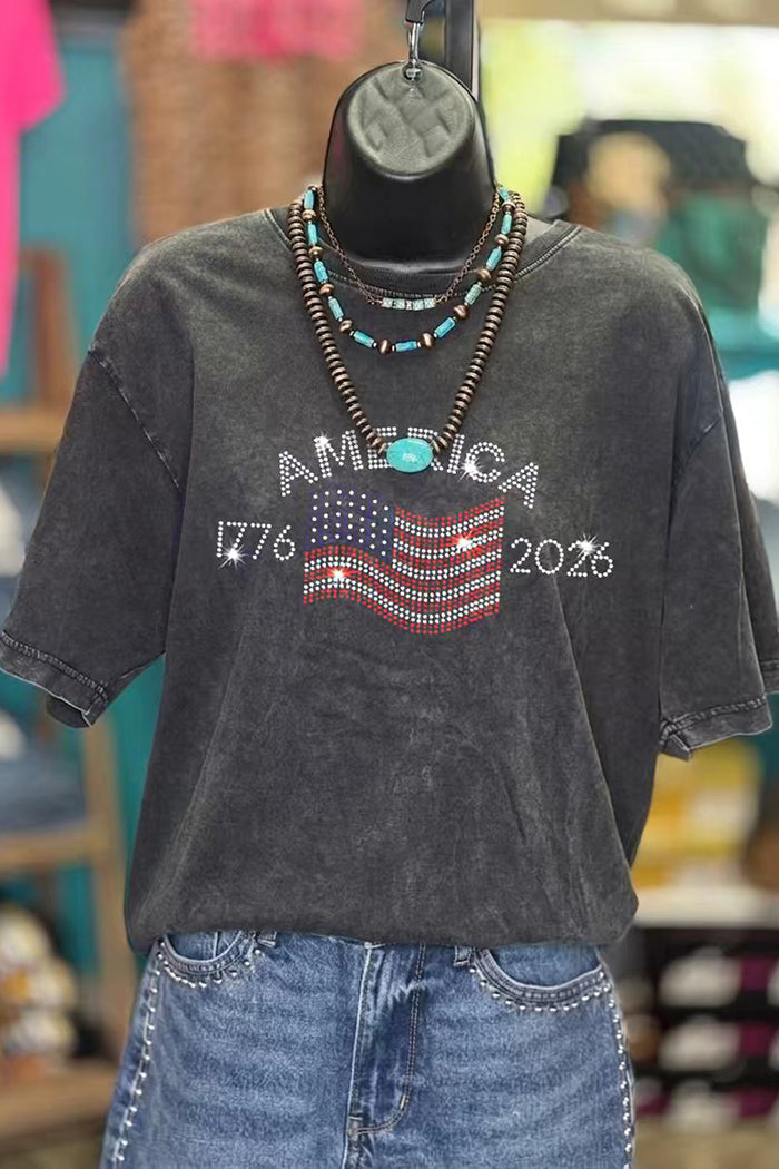 America 1776-2026 Flag Graphic Tee