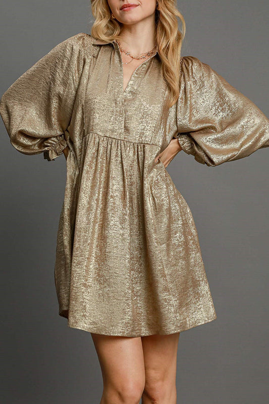 Gold and Glitter Mini Dress