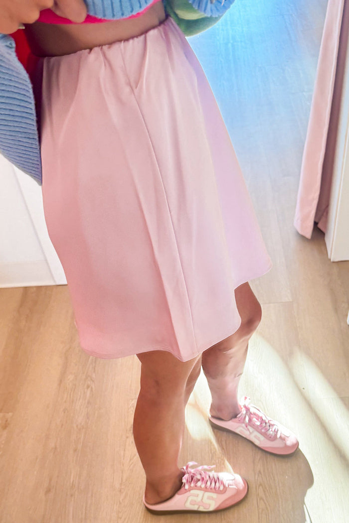 Ballet Pink Satin Skirt