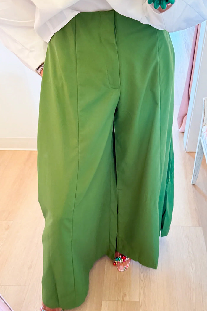 Green  A Line Palazzo Pants