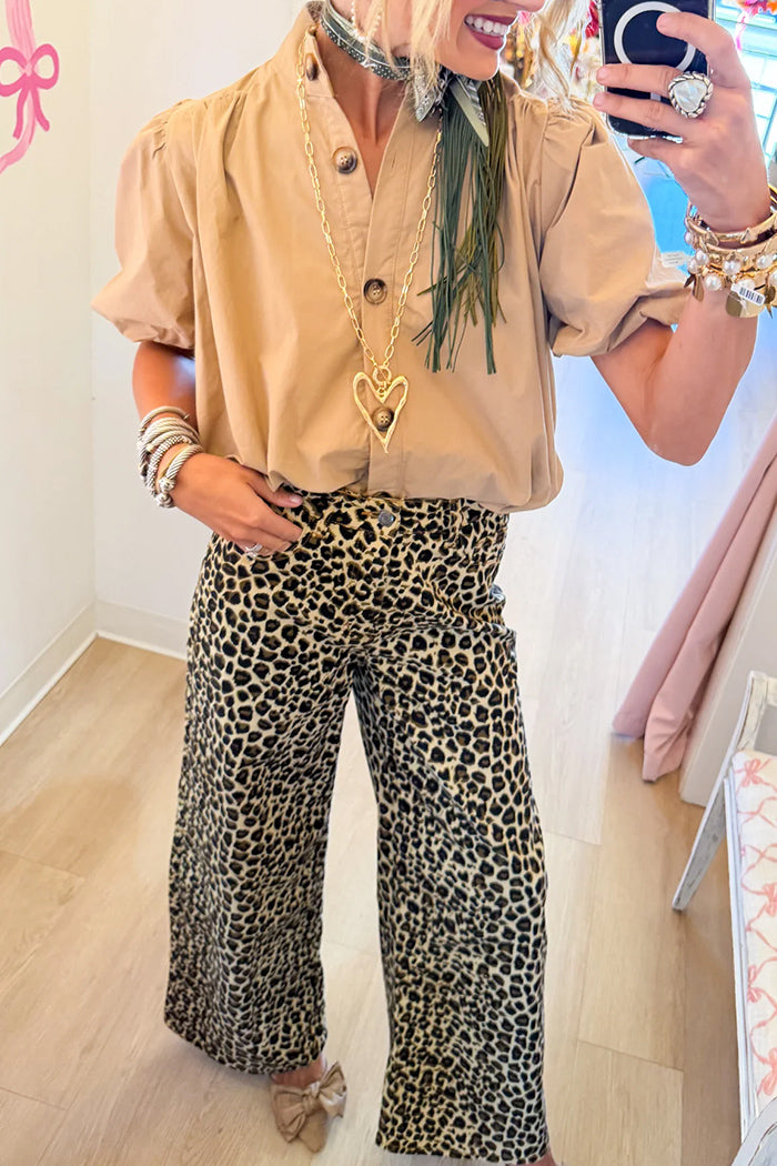 Puff Sleeve Bubble Hem Top