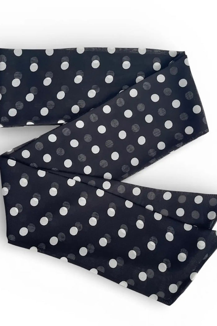Black Polka Dot Scarf