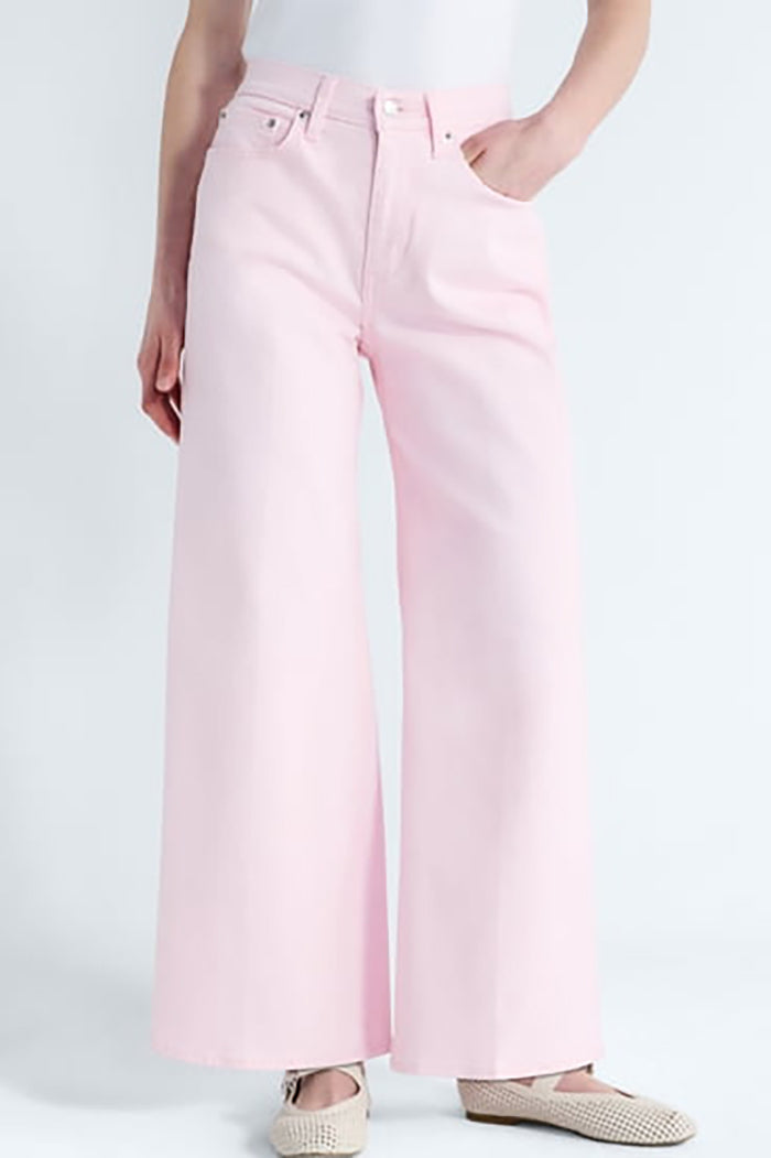 High Rise Wide Leg Pink Pants