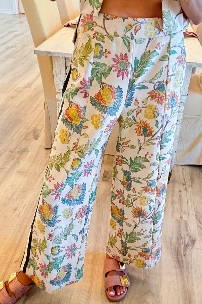Floral Wide Leg Pant Set