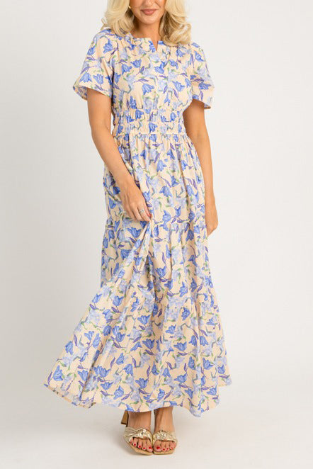 Casual Pocket Floral Dress