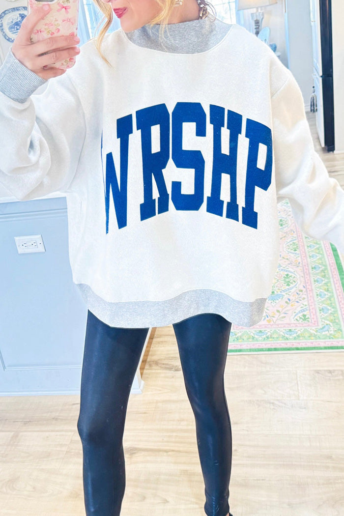 Worship Reversible Mockneck Sweatshirt