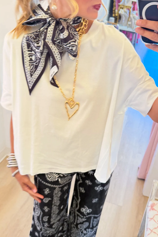 Casual White Short Sleeve Top