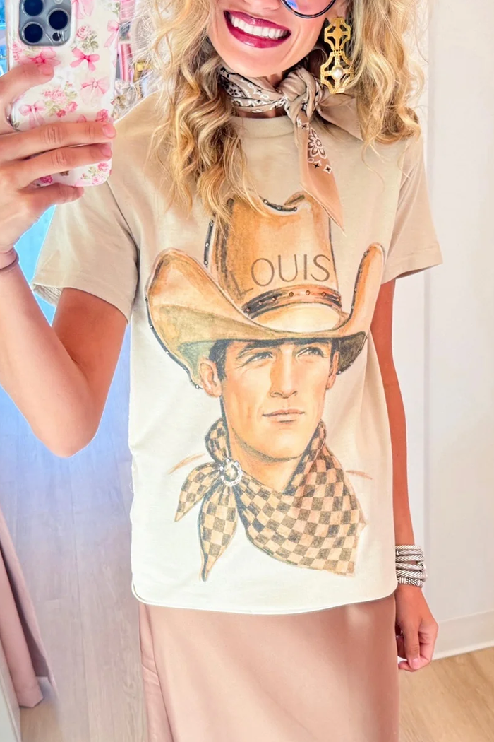 Rhinestone Cowboy Graphic Short Sleeve Tee