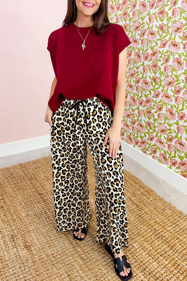 Casual Leopard Pocket Pants