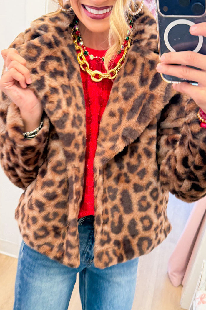Leopard Faux Fur Jacket