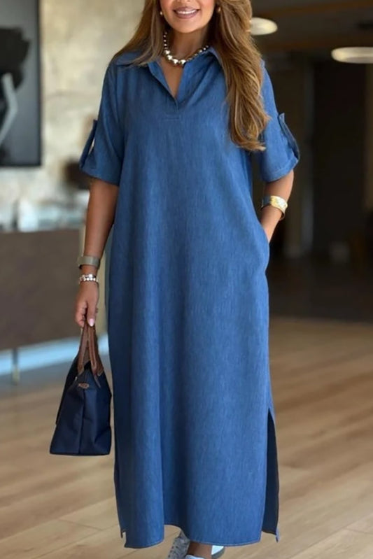 Casual Short Sleeve Pocket Dress