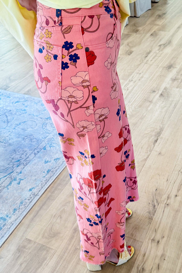 Floral Wide Leg Jeans