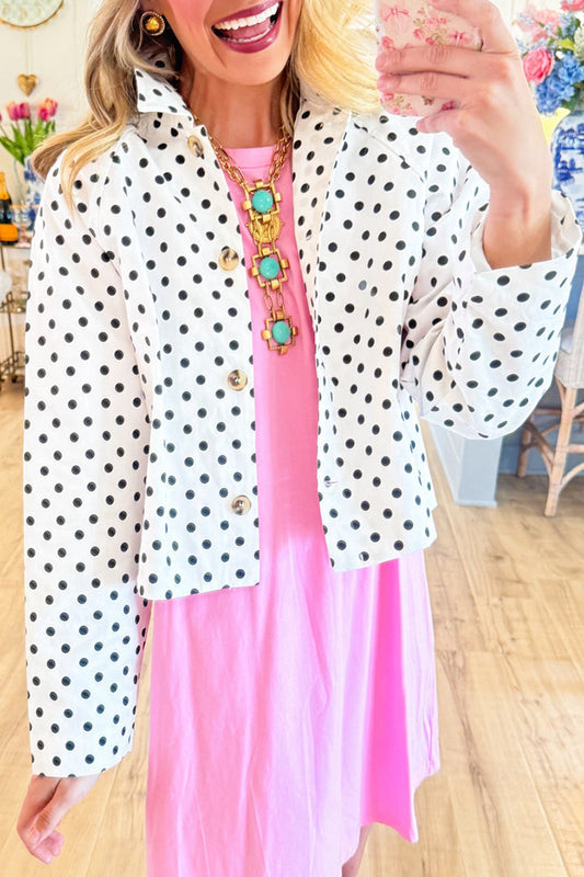 Long Sleeve Polka Dot Jacket