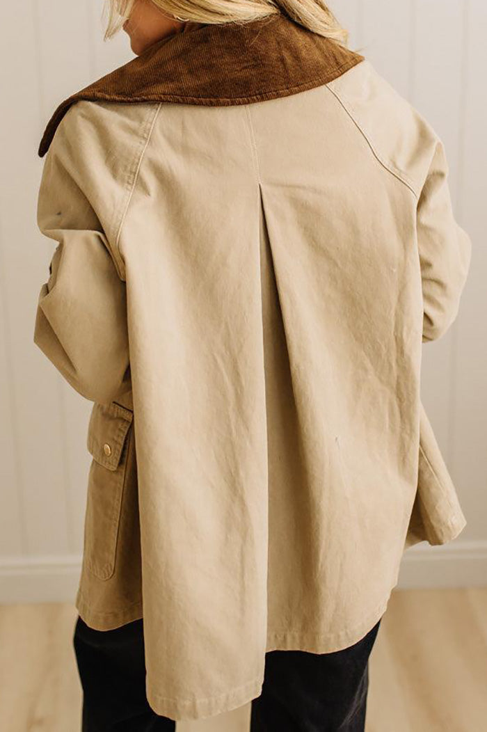 Pocketed Gingham Lined Utility Chore Jacket