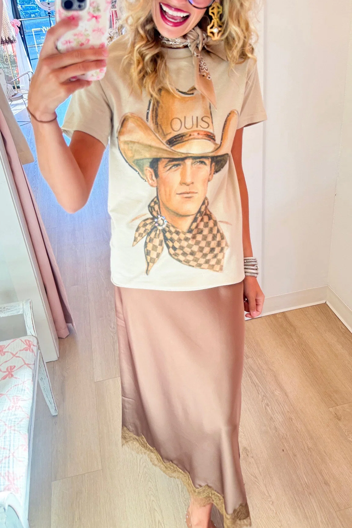 Rhinestone Cowboy Graphic Short Sleeve Tee