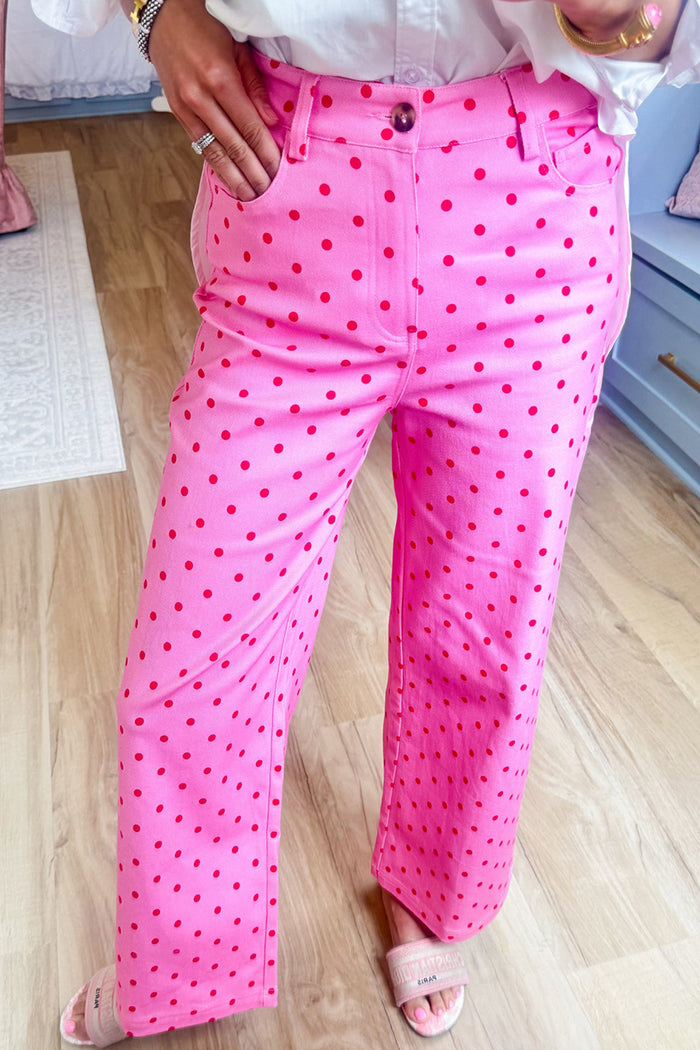 Polka Dot Wide Leg Pants