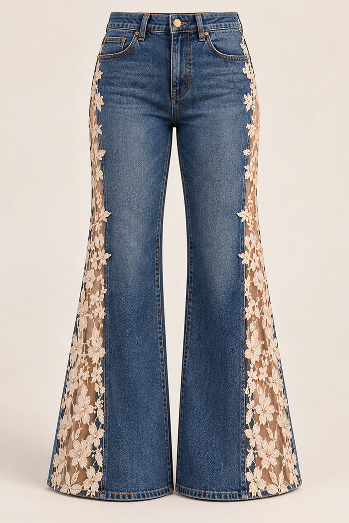Wildflower Lace Flare Jeans