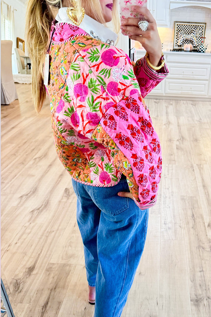 Floral Patchwork Quilted Jacket