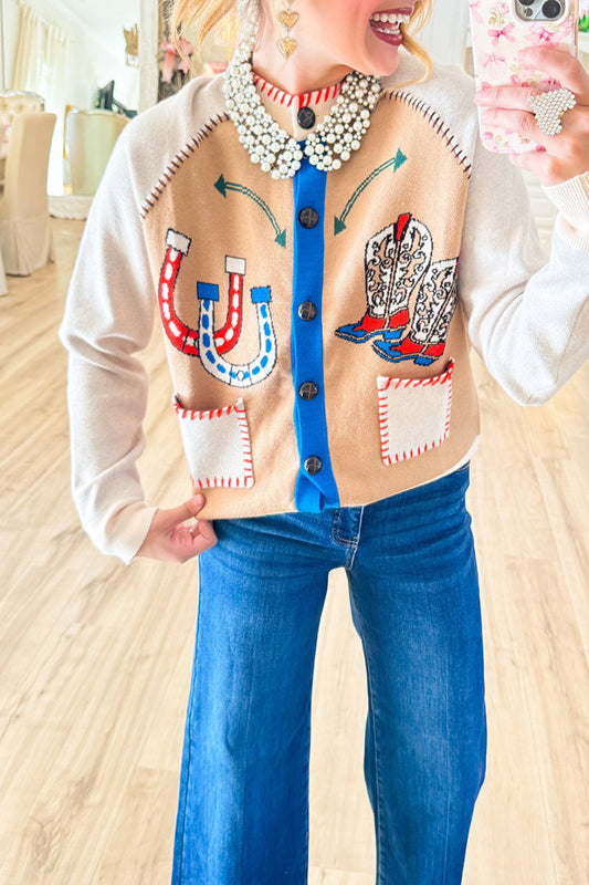 Western Embroidery Detail Cardigan