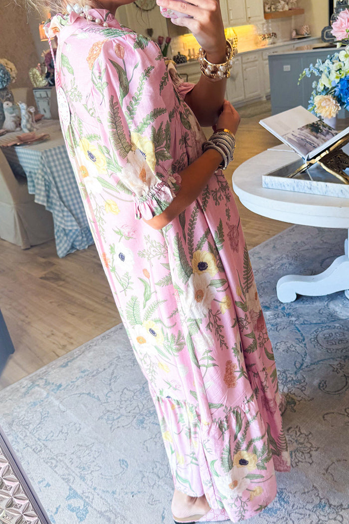 Floral Button Down Midi Dress