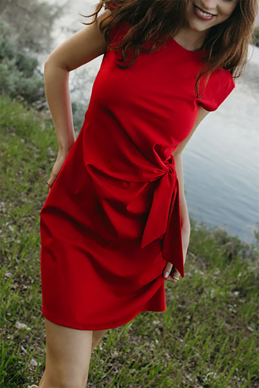 Knot Waist Mini Dress