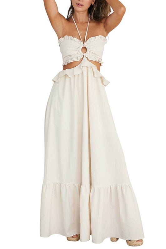 Ruffled Out Halter Dress