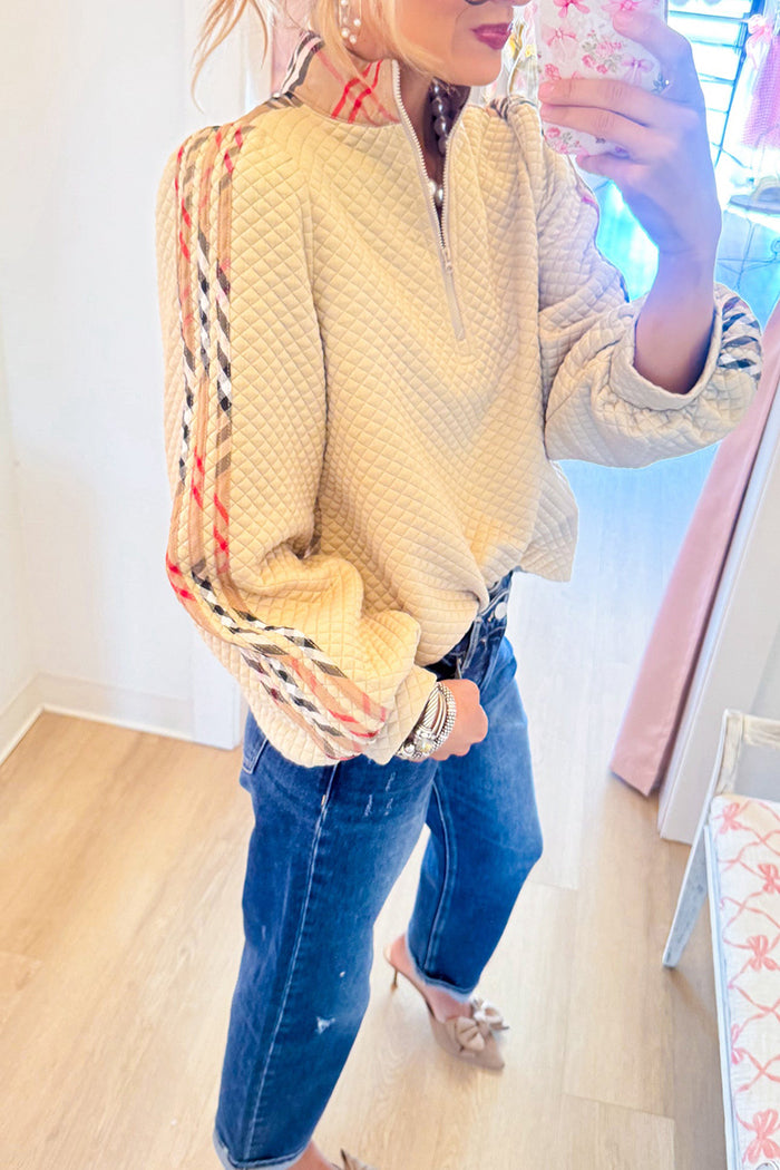 Beige And Taupe Accent Pullover