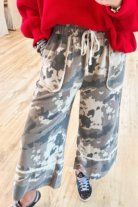 Washed Terry Camo Pants