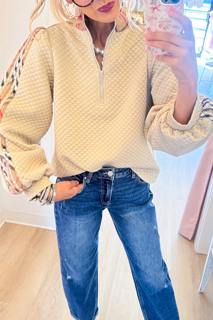 Beige And Taupe Accent Pullover